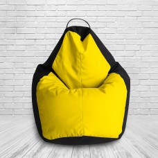 Крісло-мішок Груша Колір Чорний+жовтий (Black + 111)